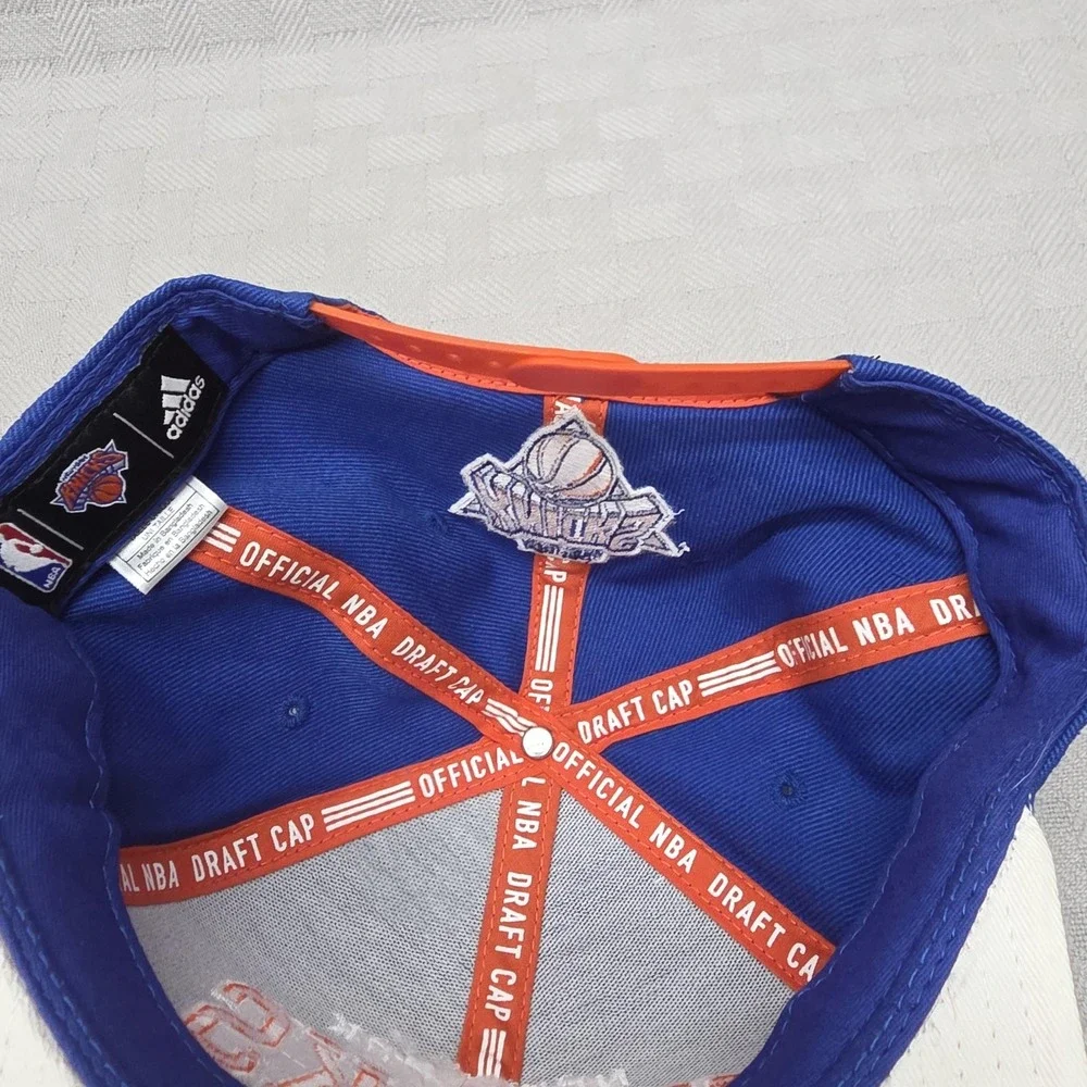 New York Knicks Hat Cap Snap Back Mens One Size Blue NBA Basketball Adidas